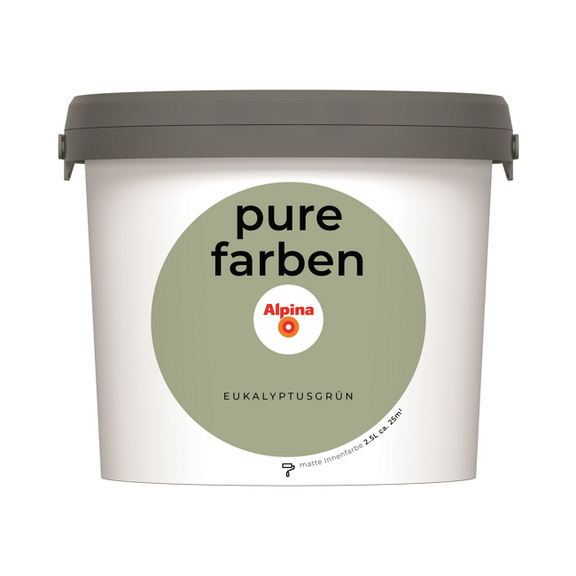 Bild von Wandfarbe 'pure farben' eukalyptusgrün matt 2,5 l