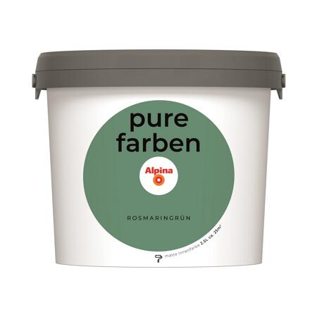 2. Bild von Wandfarbe 'pure farben' rosmaringrün matt 2,5 l