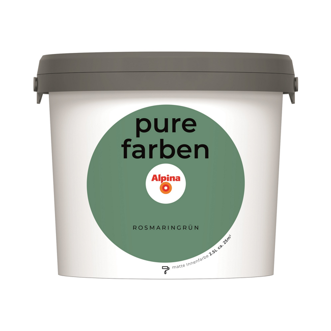 Bild von Wandfarbe 'pure farben' rosmaringrün matt 2,5 l