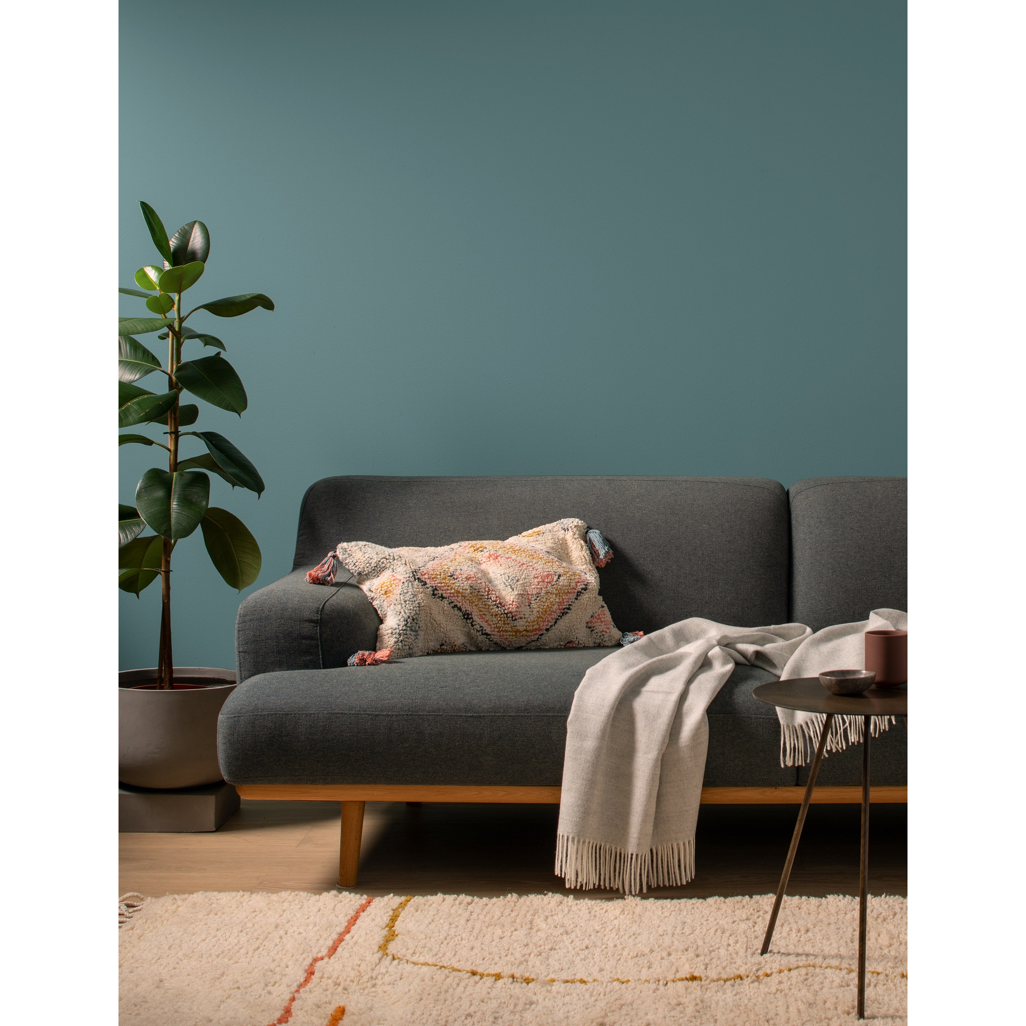 Wandfarbe 'pure farben' blaugrün matt 2,5 l + product picture