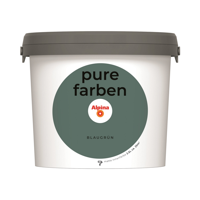 Bild von Wandfarbe 'pure farben' blaugrün matt 2,5 l