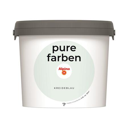 2. Bild von Wandfarbe 'pure farben' kreideblau matt 2,5 l