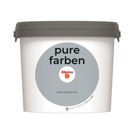 2. Bild von Wandfarbe 'pure farben' rauchblau matt 2,5 l