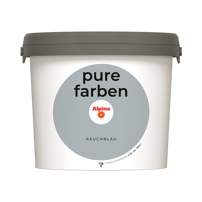 Bild von Wandfarbe 'pure farben' rauchblau matt 2,5 l