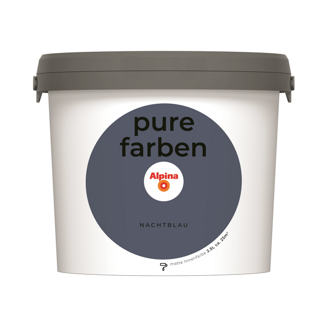 Bild von Wandfarbe 'pure farben' nachtblau matt 2,5 l