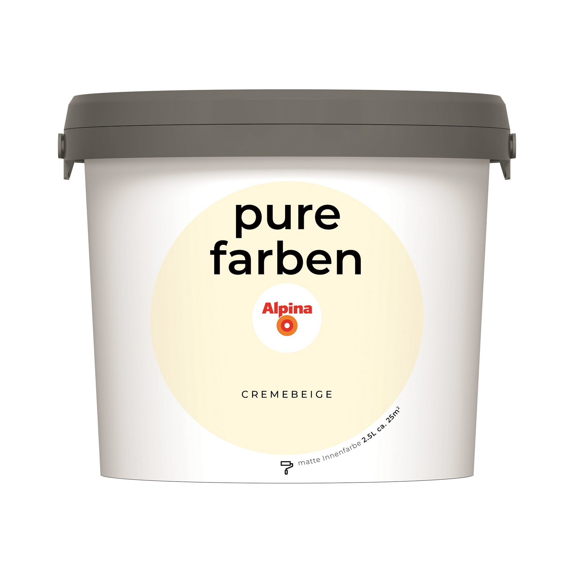 Alpina Wandfarbe ‚pure farben‘ cremebeige matt 2,5 l