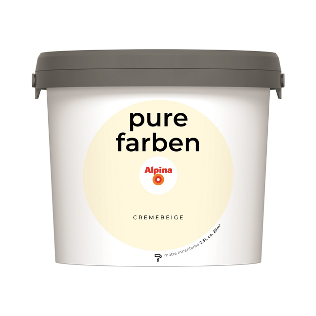 Bild von Wandfarbe 'pure farben' cremebeige matt 2,5 l