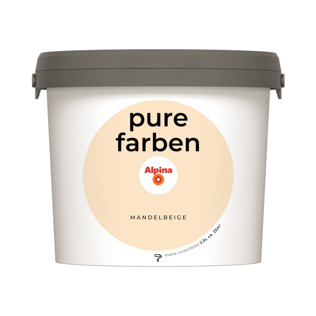 Bild von Wandfarbe 'pure farben' mandelbeige matt 2,5 l