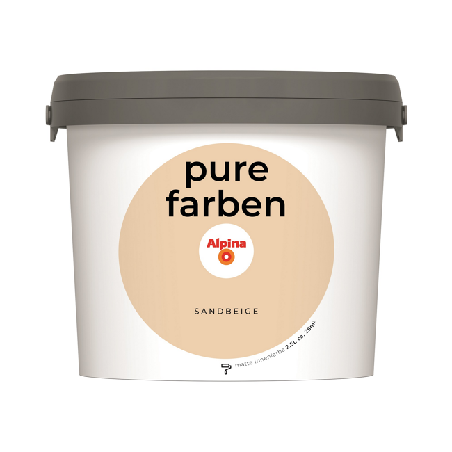 Bild von Wandfarbe 'pure farben' sandbeige matt 2,5 l