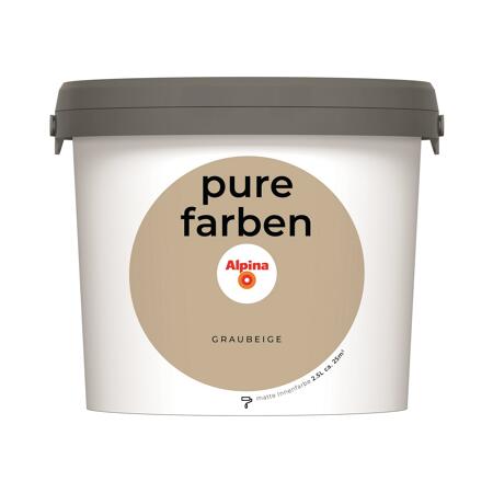 2. Bild von Wandfarbe 'pure farben' graubeige matt 2,5 l