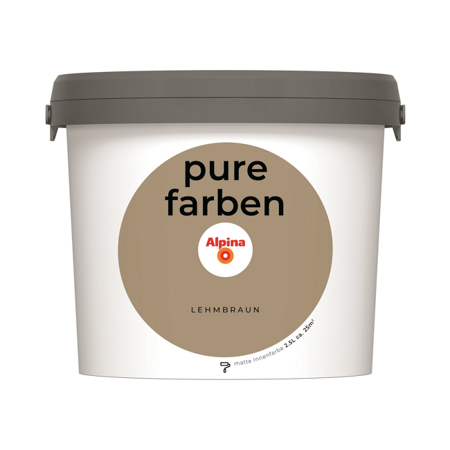 Bild von Wandfarbe 'pure farben' lehmbraun matt 2,5 l
