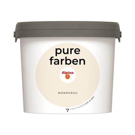2. Bild von Wandfarbe 'pure farben' mondgrau matt 2,5 l