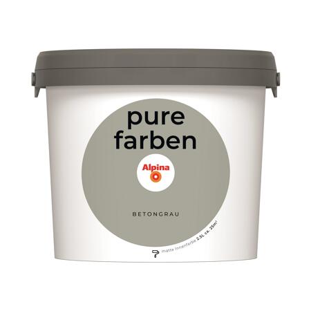 2. Bild von Wandfarbe 'pure farben' betongrau matt 2,5 l