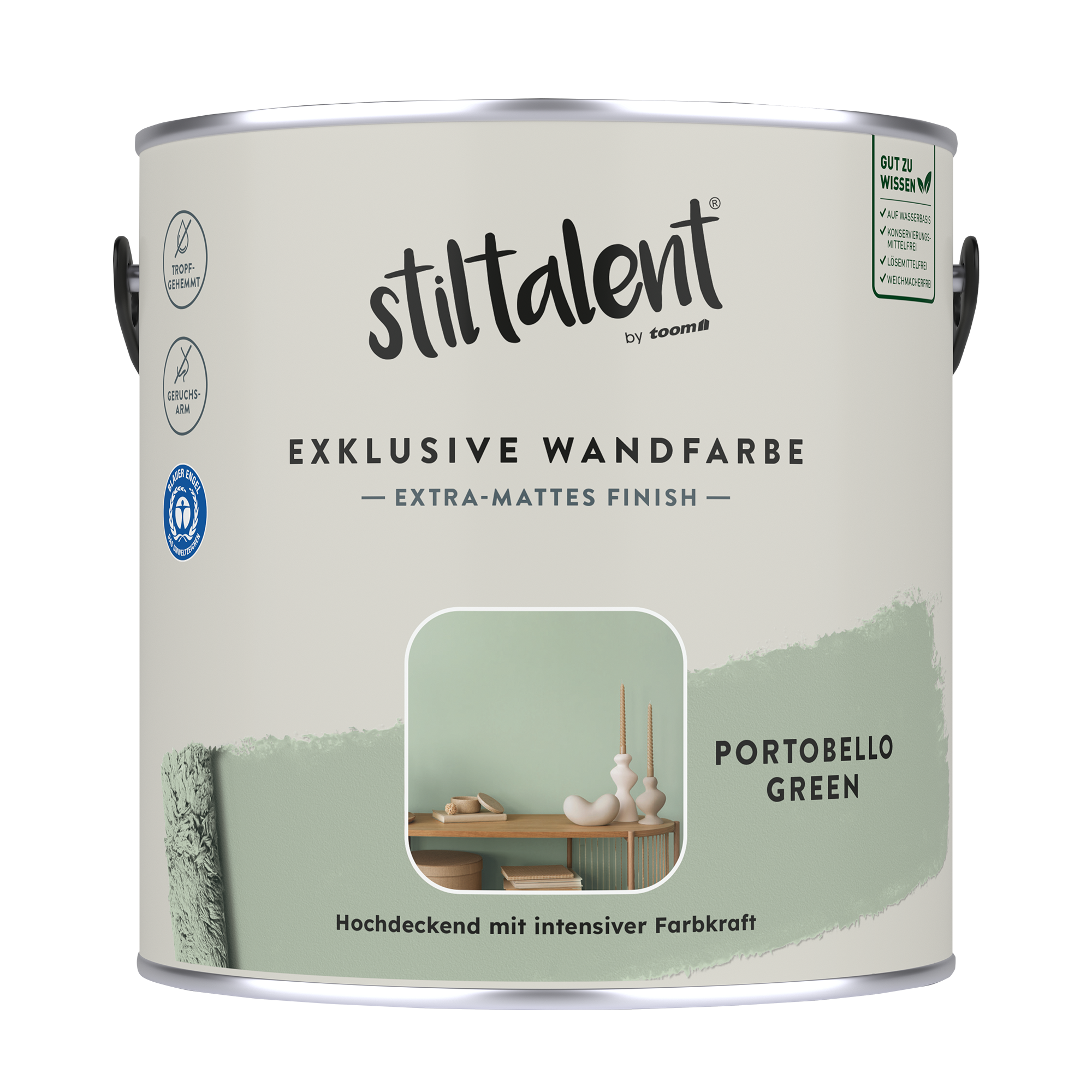 Wandfarbe 'portobello green' matt 2,5 l + product picture
