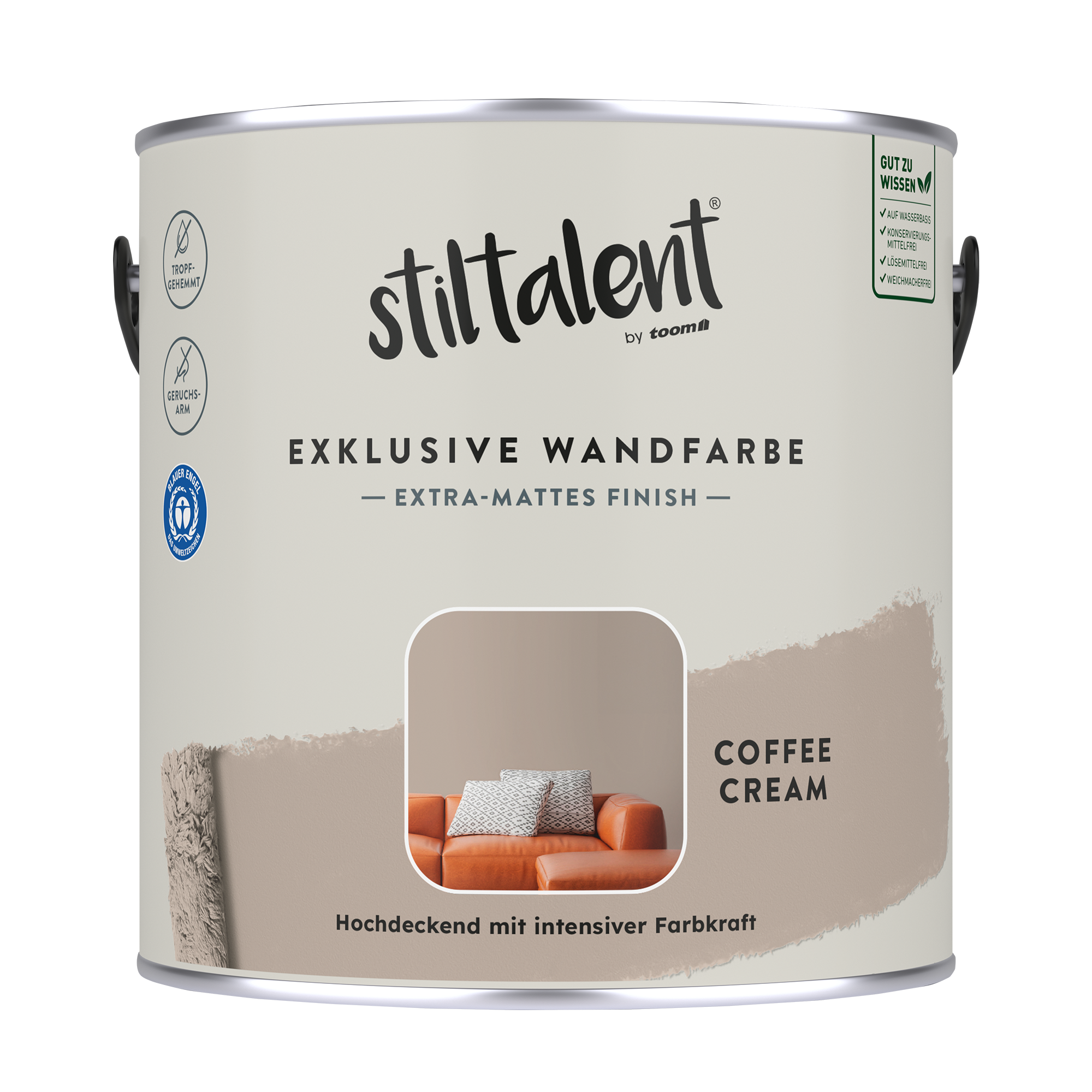 Wandfarbe 'coffee cream' matt 2,5 l + product picture
