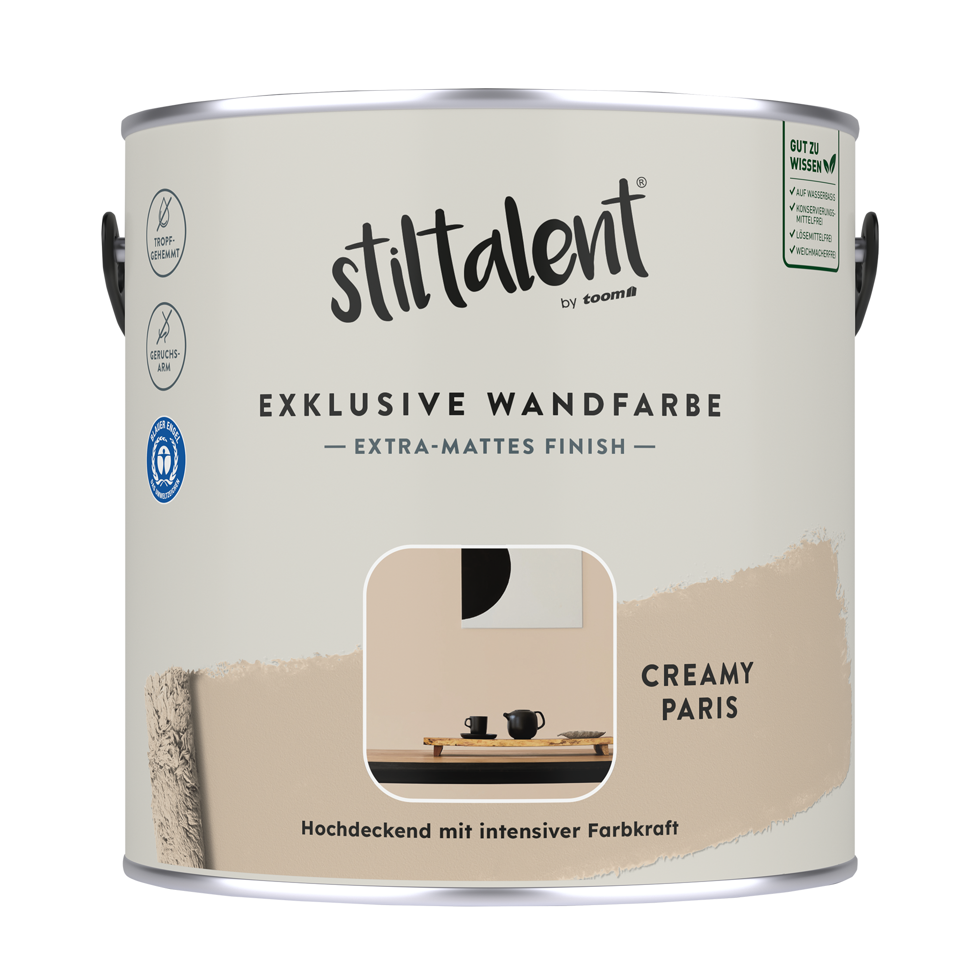 Wandfarbe 'creamy paris' matt 2,5 l + product picture
