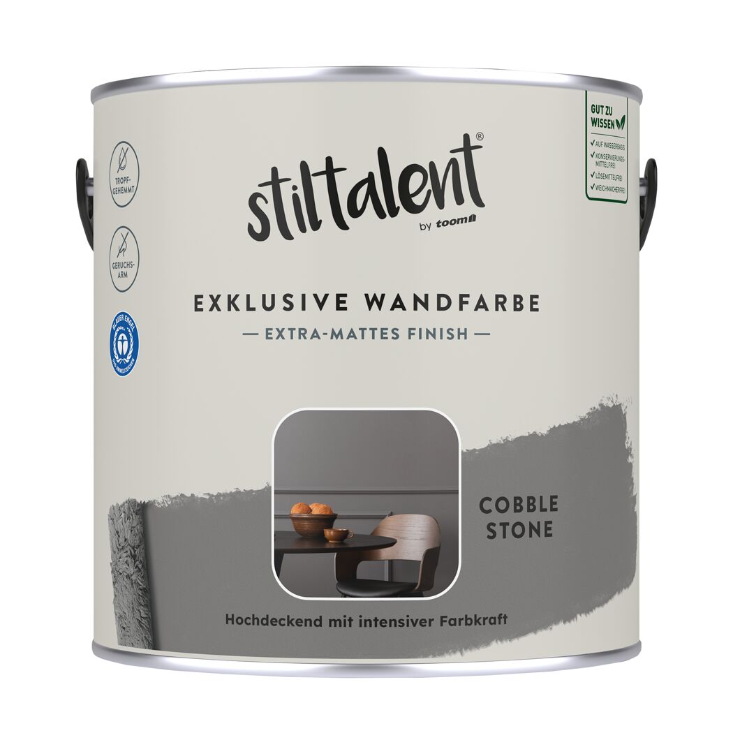 Wandfarbe 'cobble stone' matt 2,5 l