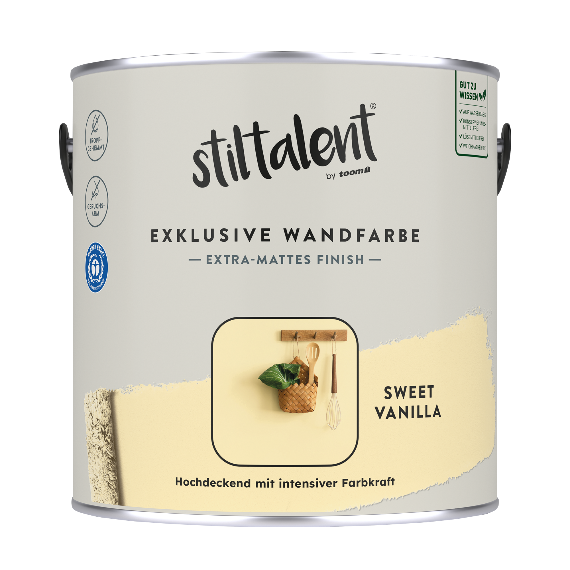 Wandfarbe 'sweet vanilla' matt 2,5 l + product picture