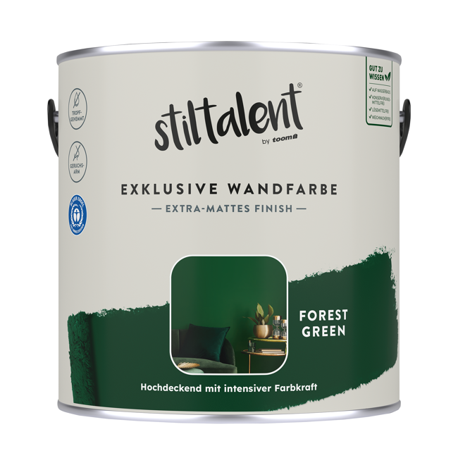 Bild von Wandfarbe 'forest green' matt 2,5 l