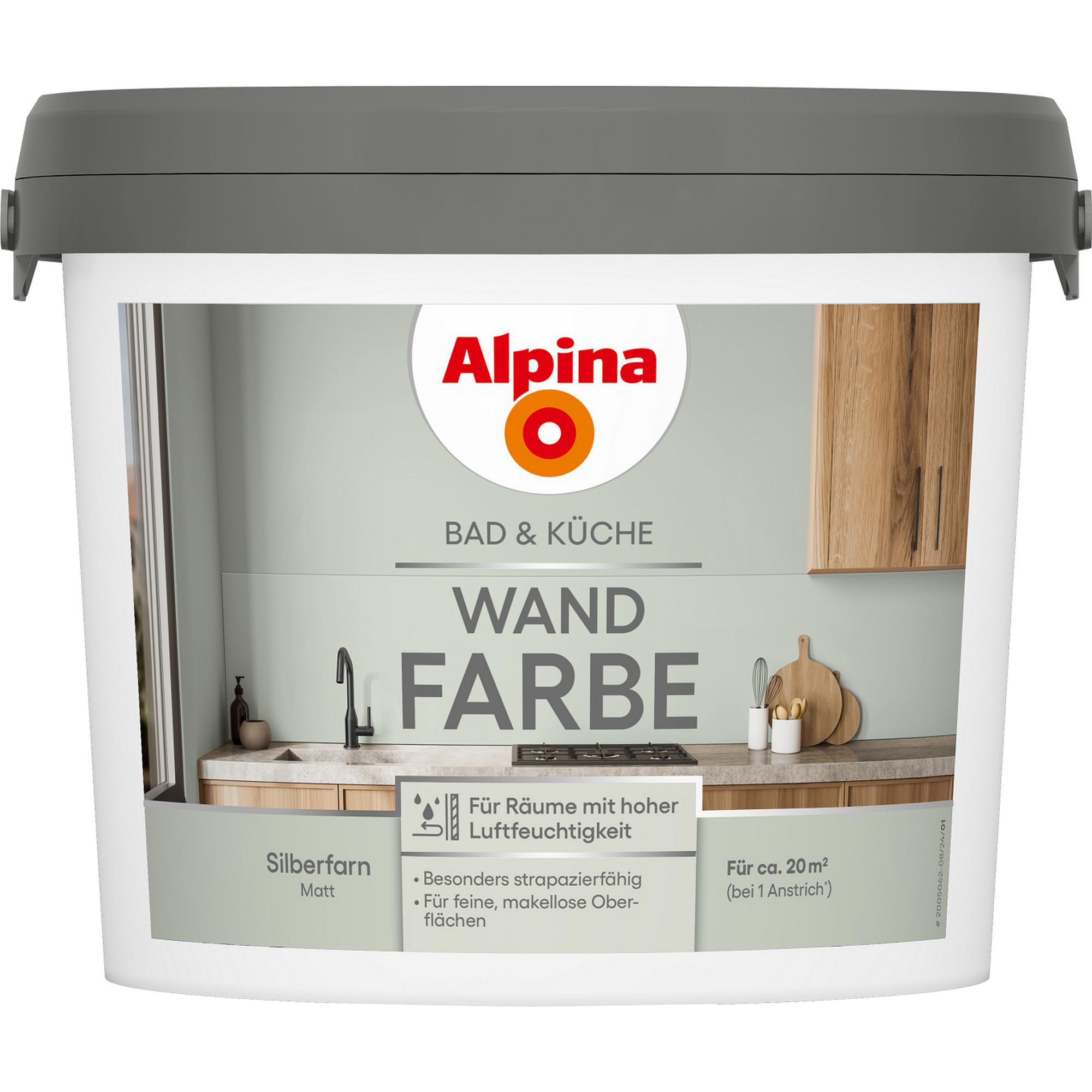 Bad- und Küchenfarbe Silberfarn 2,5 l