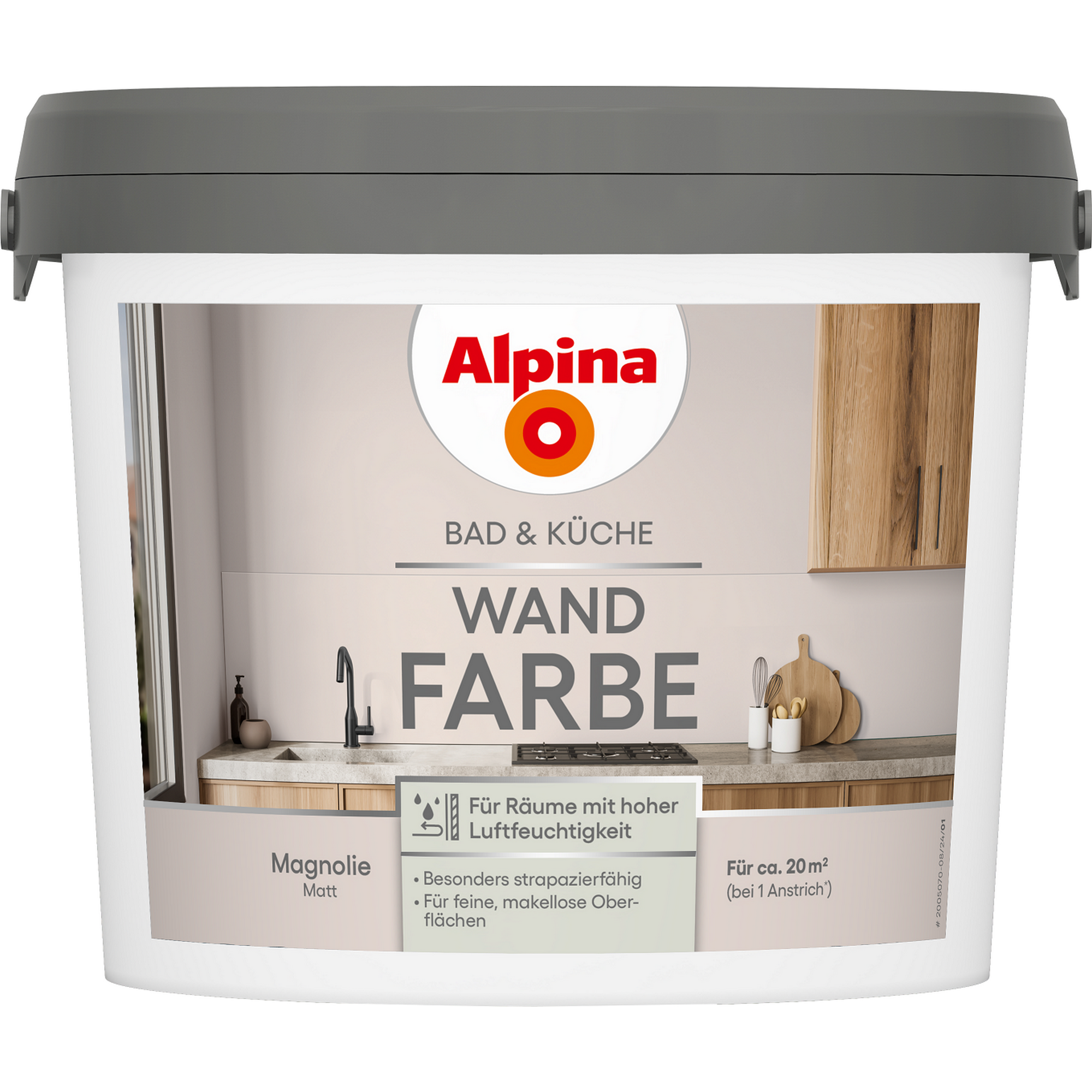 Bad- und Küchenfarbe Magnolie 2,5 l