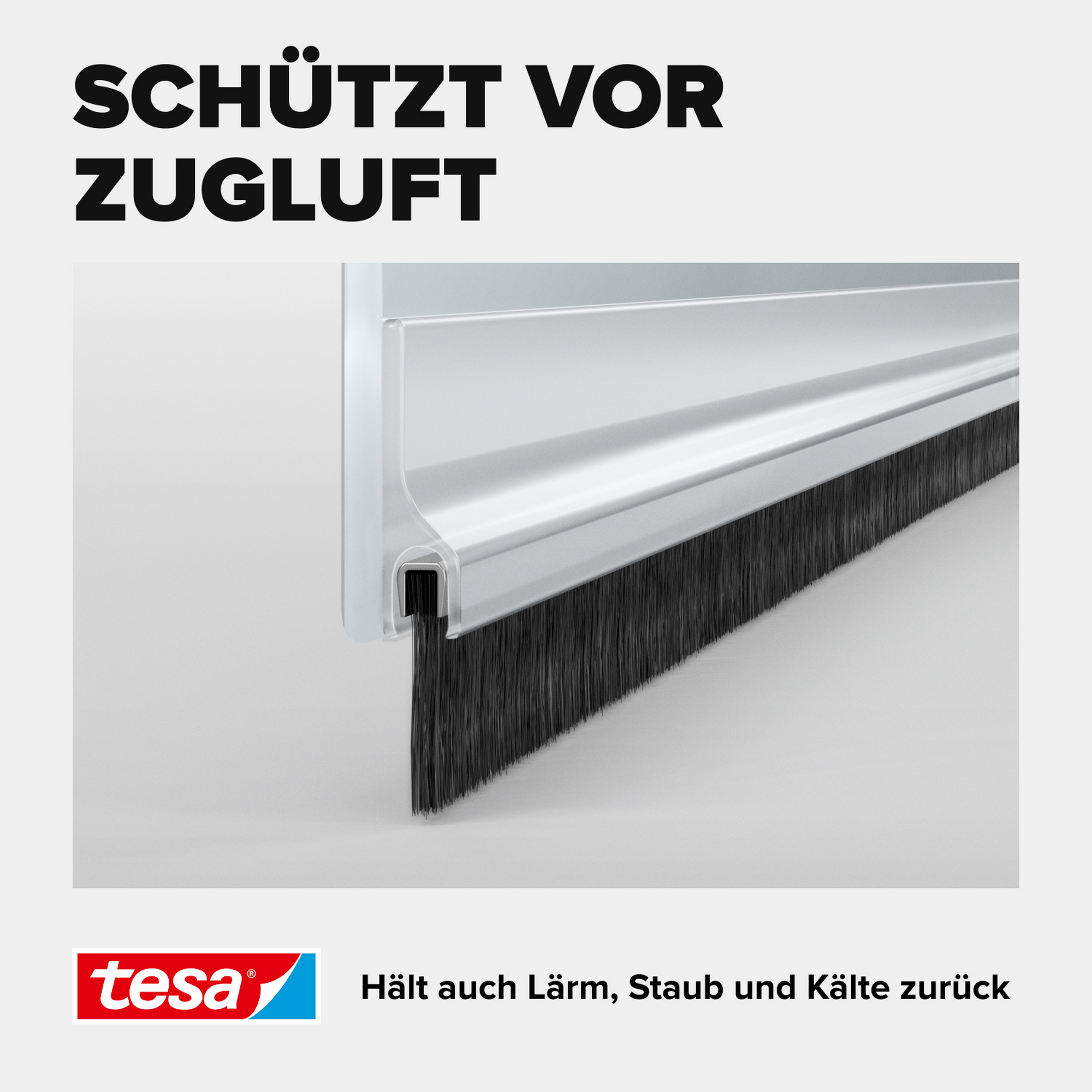 Türdichtschiene 'Insulation' für Textilböden transparent 100 x 4,3 cm