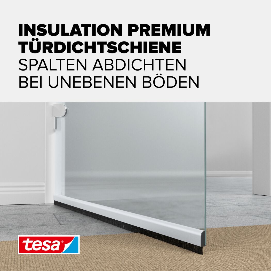 Türdichtschiene 'Insulation' für unebene Böden Alu 100 x 4 cm
