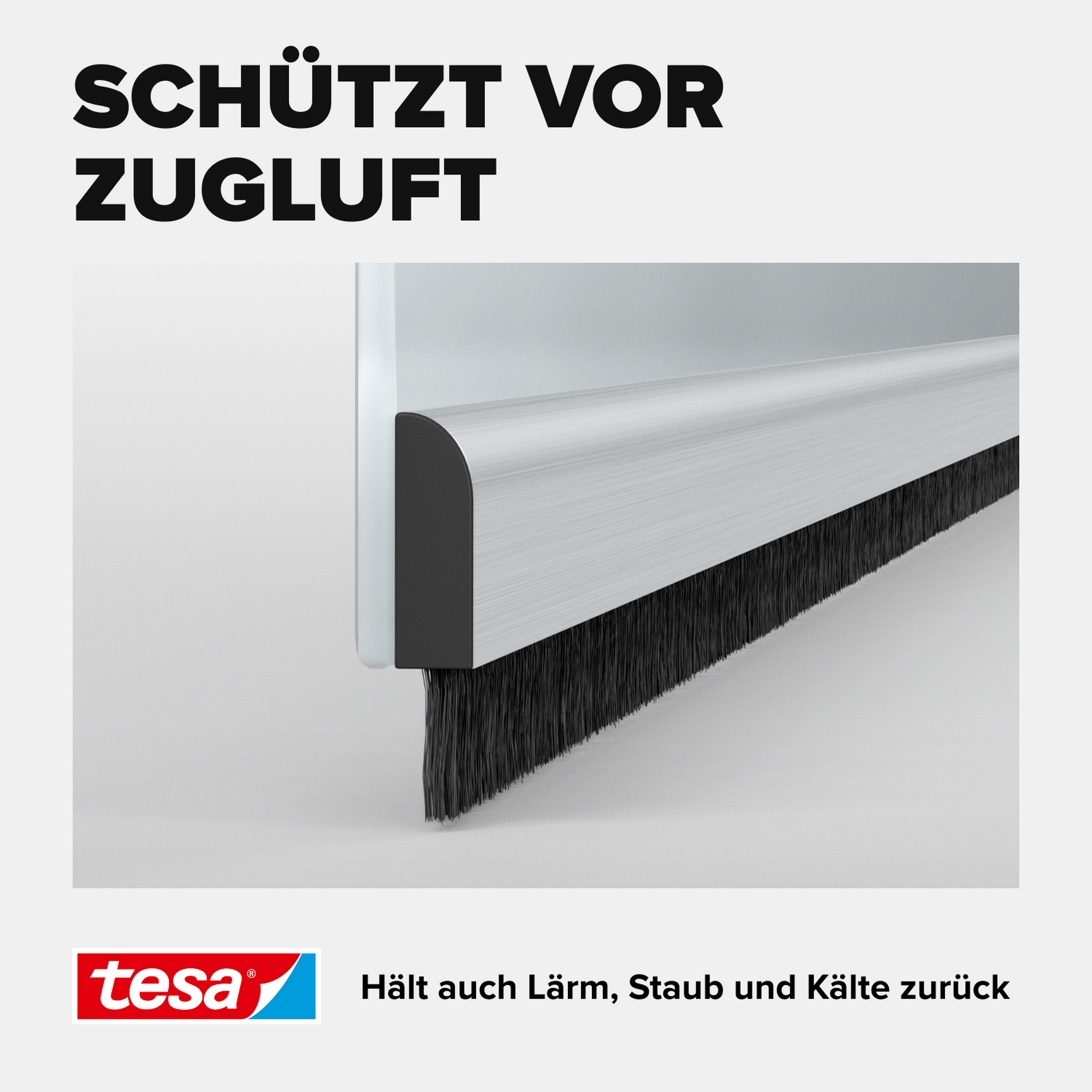 Türdichtschiene 'Insulation' für unebene Böden Alu 100 x 4 cm