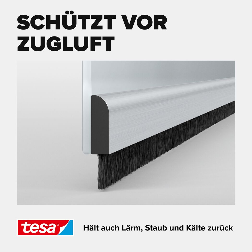 Türdichtschiene 'Insulation' für unebene Böden Alu 100 x 4 cm