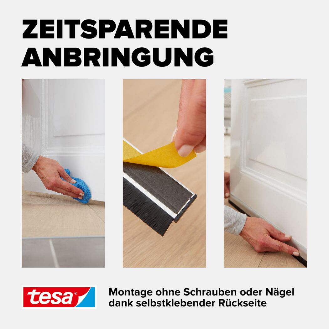 Türdichtschiene 'Insulation' für unebene Böden Alu 100 x 4 cm