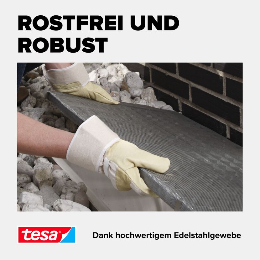 Lichtschachtabdeckung 'Insect Stop' Edelstahl 135 x 60 cm