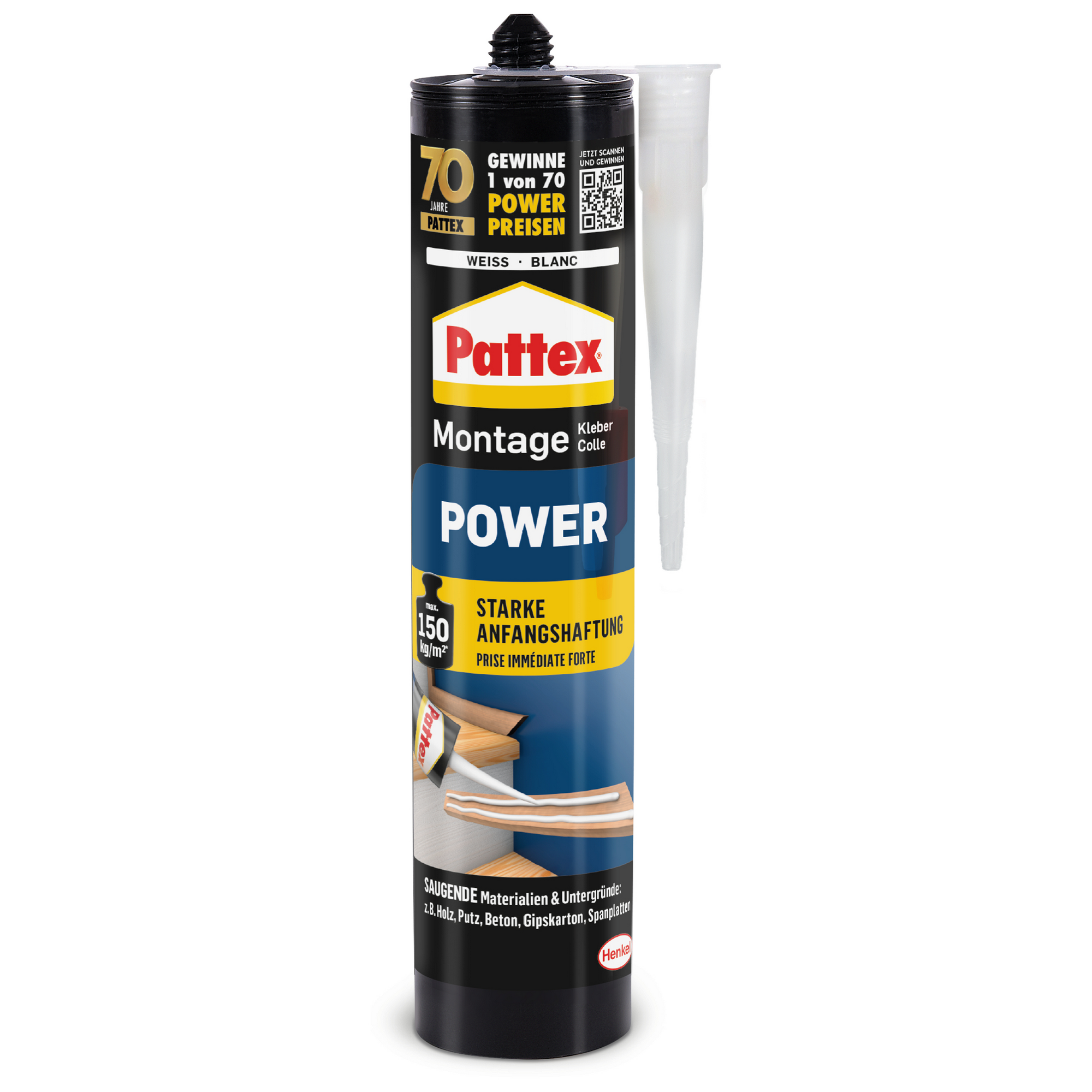 Montagekleber 'Power' weiß 370 g