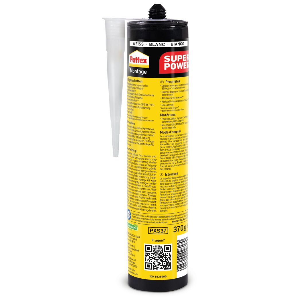 Pattex Montagekleber Super Power weiß 370 g Tube