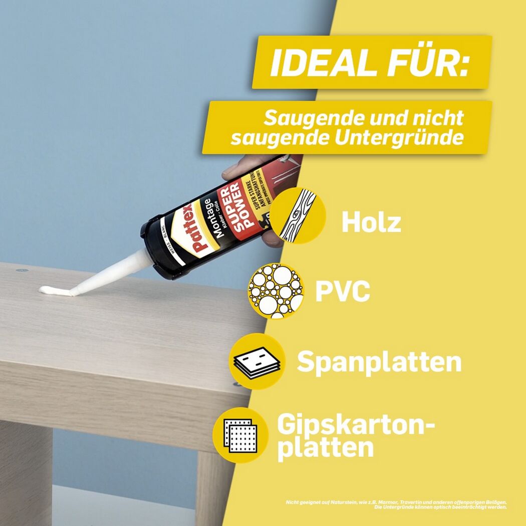 Pattex Montagekleber Super Power auf Holz