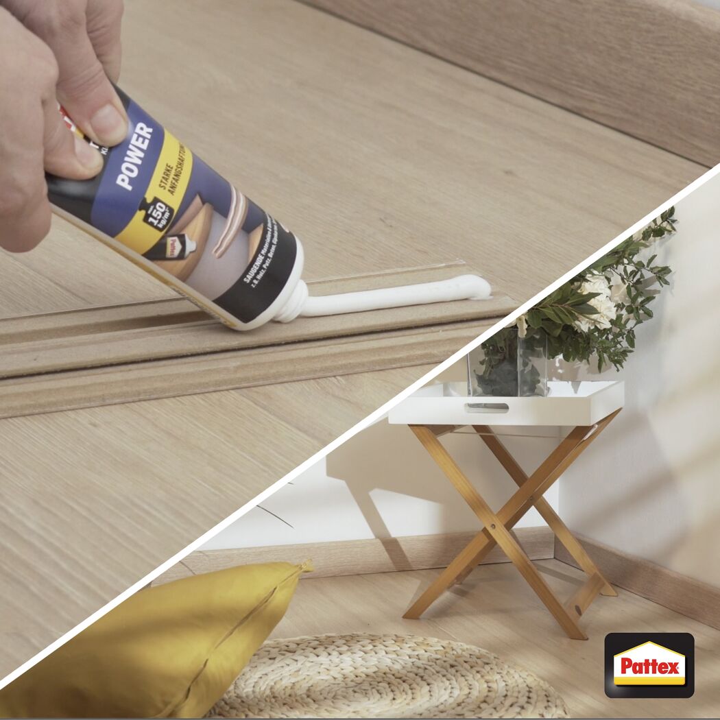 Person verwendet Pattex Power Kleber