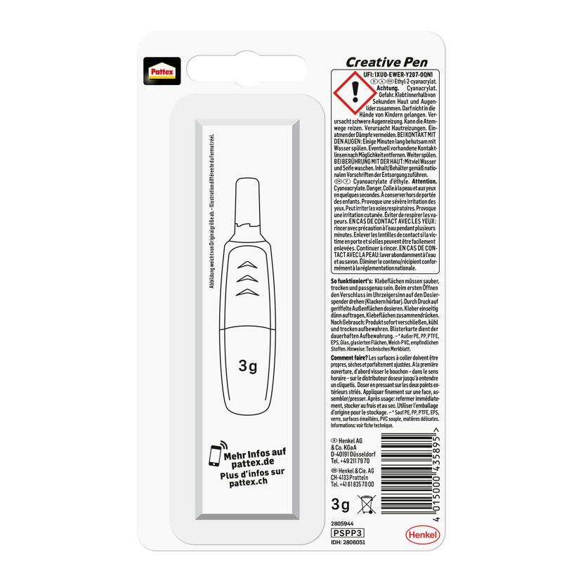 Pattex Creative Pen Sekundenkleber 3g