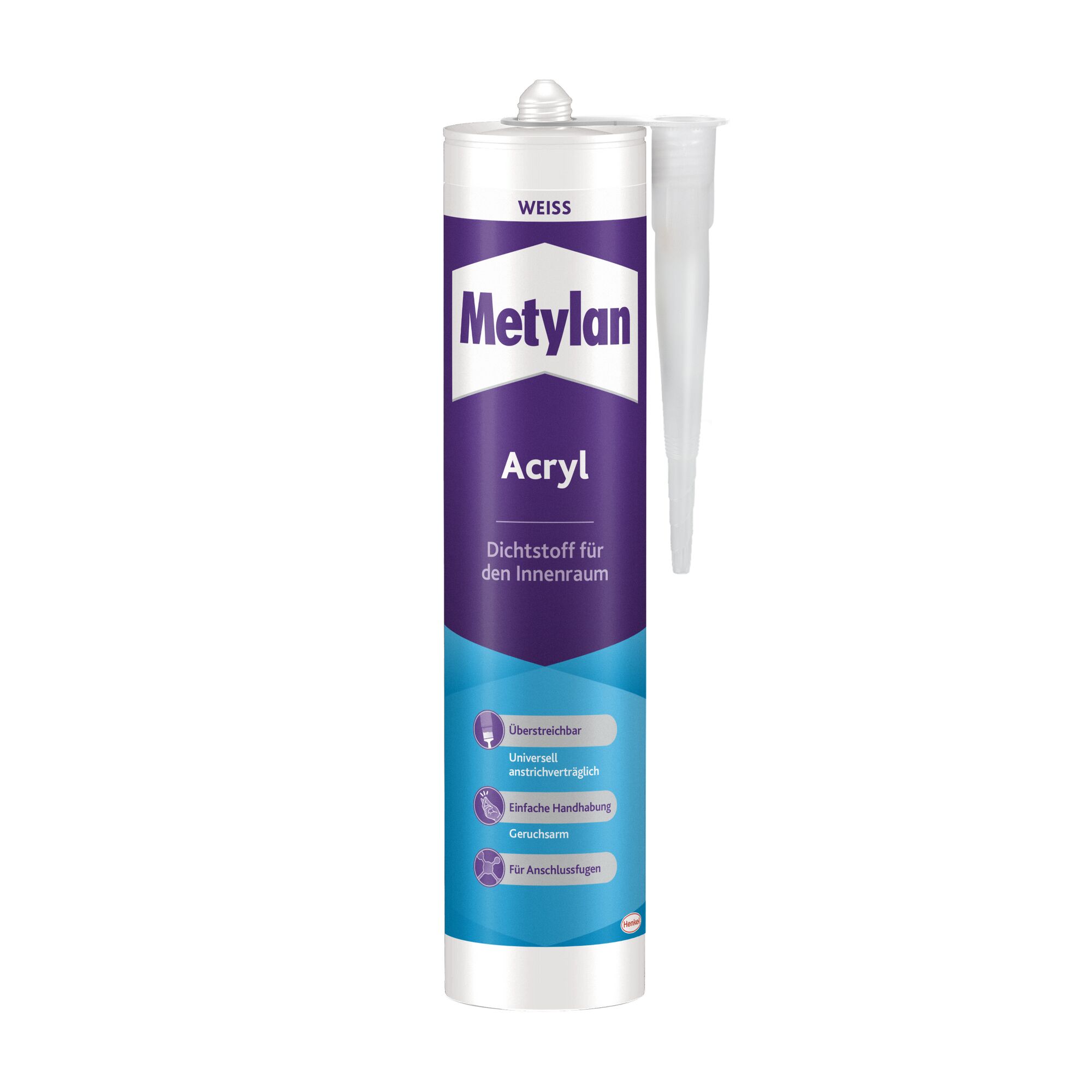 Kartusche mit Metylan Acryl Dichtstoff weiß