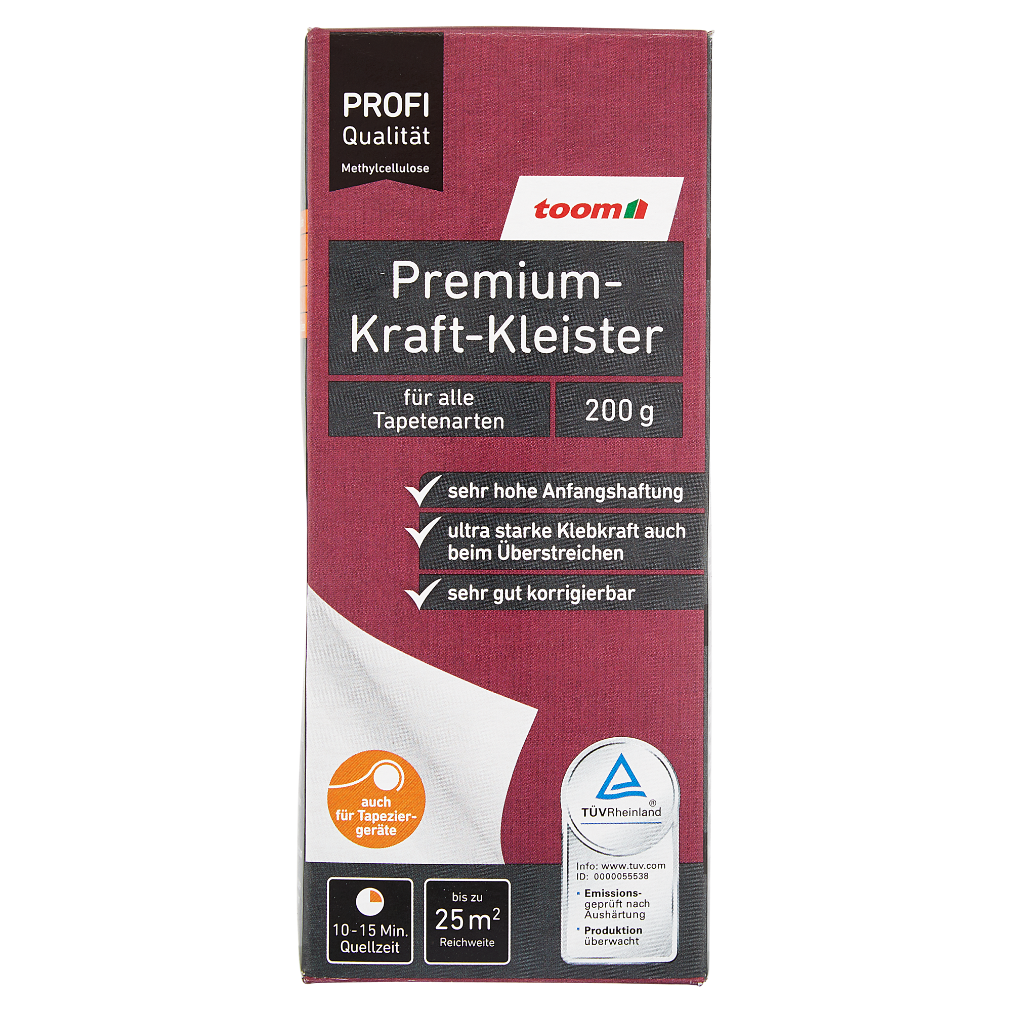 Vinyl-Kleister Primaster Kraft-Kleister 200g Tapetenkleister Raufaser Struktur 