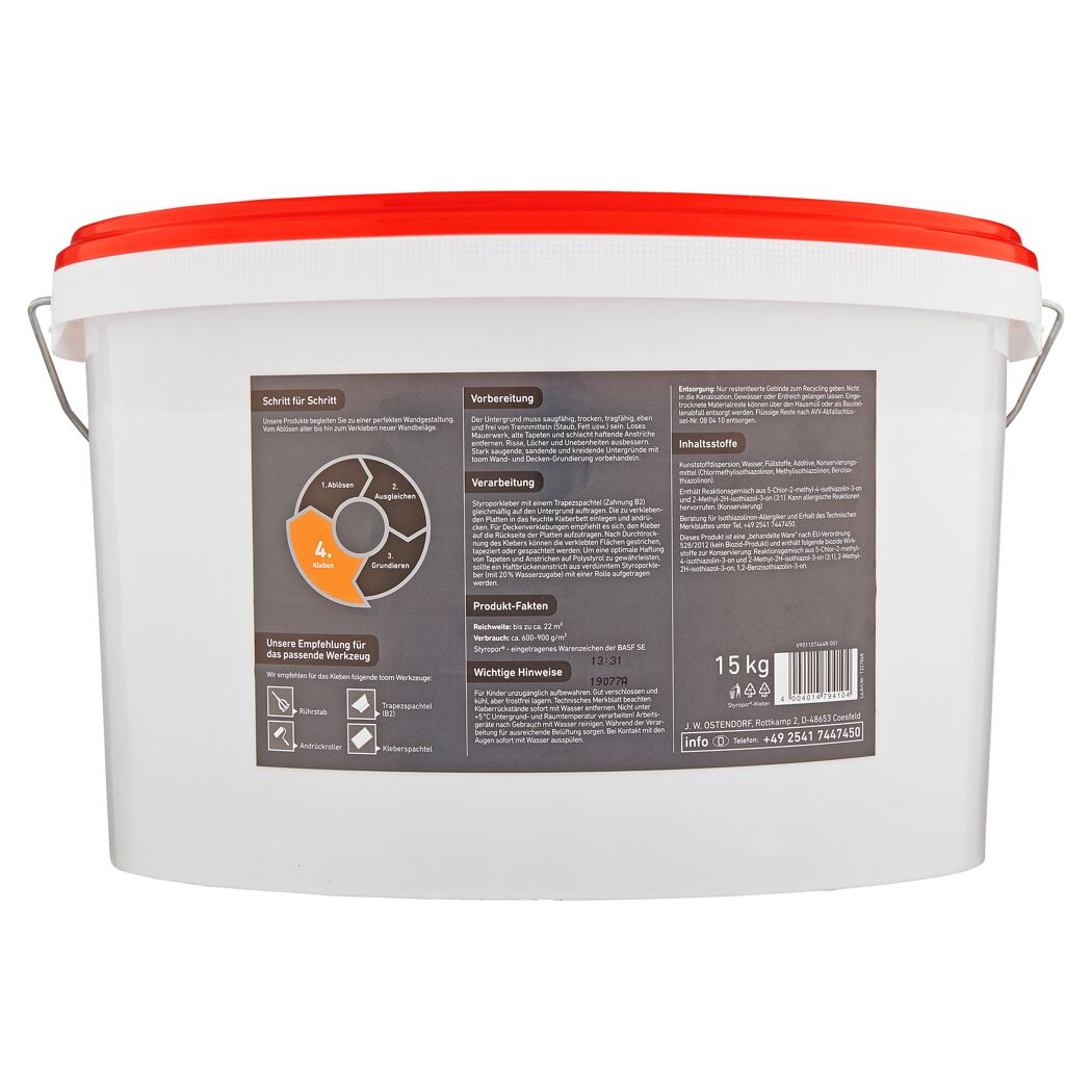 Weißer 15 kg Eimer Styroporkleber