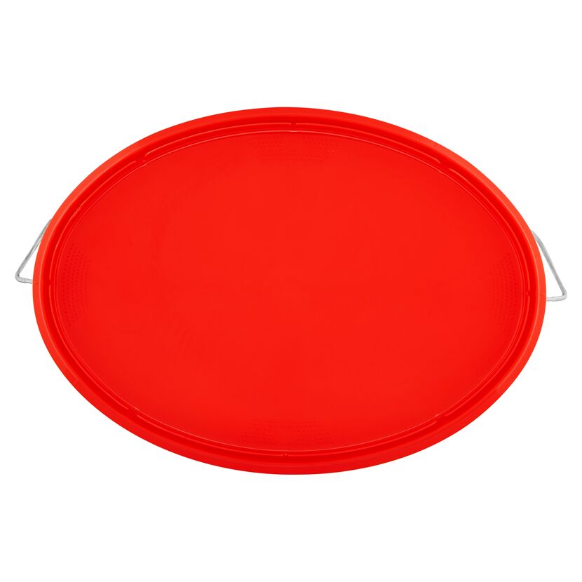 Roter Eimerdeckel von oben