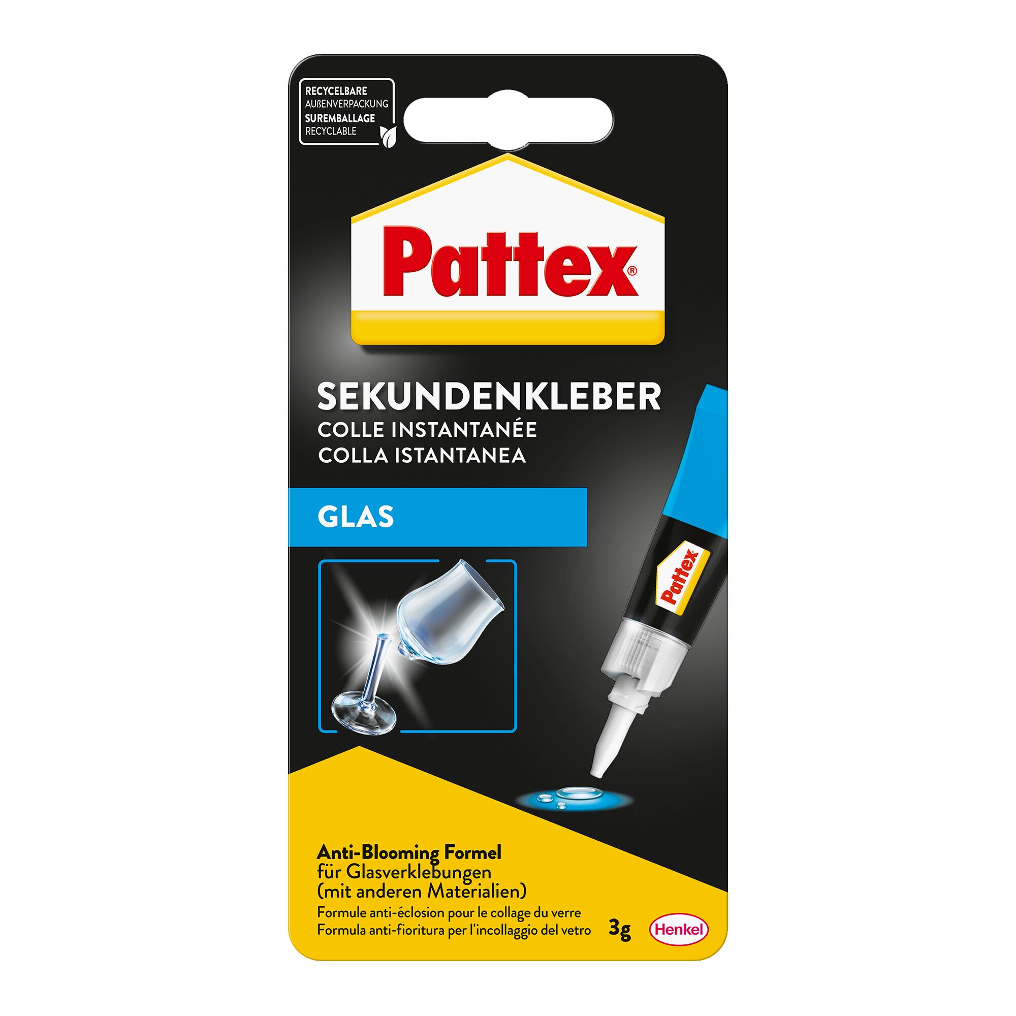 Pattex Sekundenkleber Glas