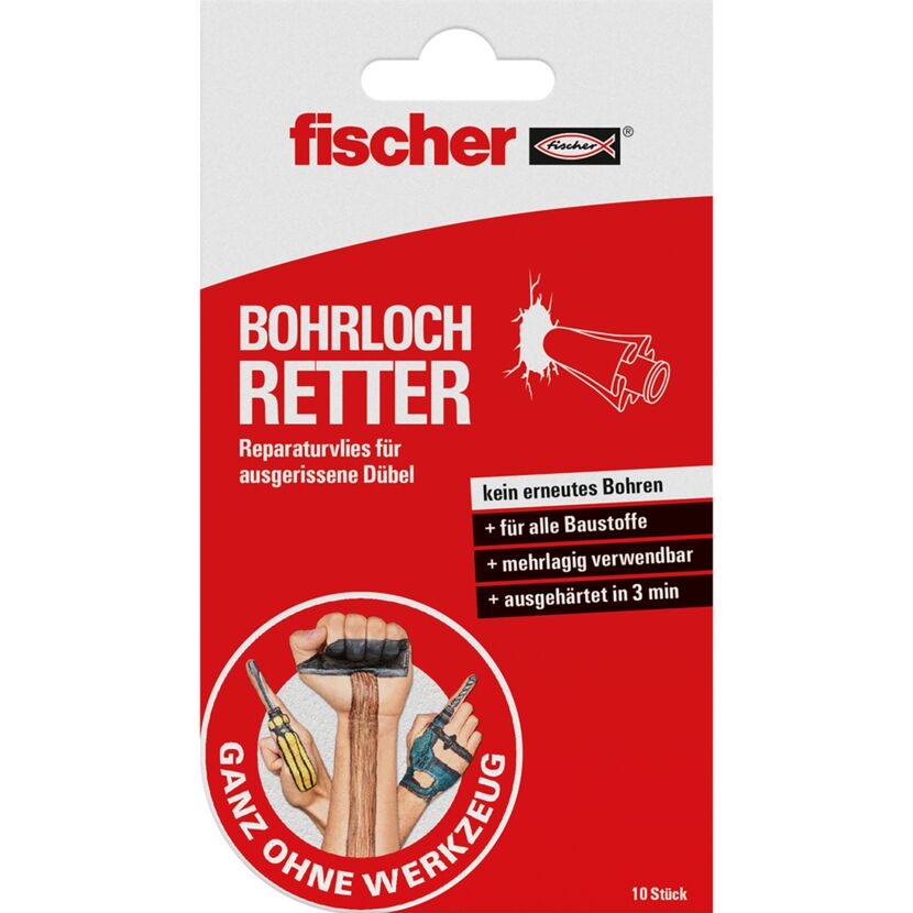 Reparatur-Vlies 'Bohrloch-Retter' 10 Stück