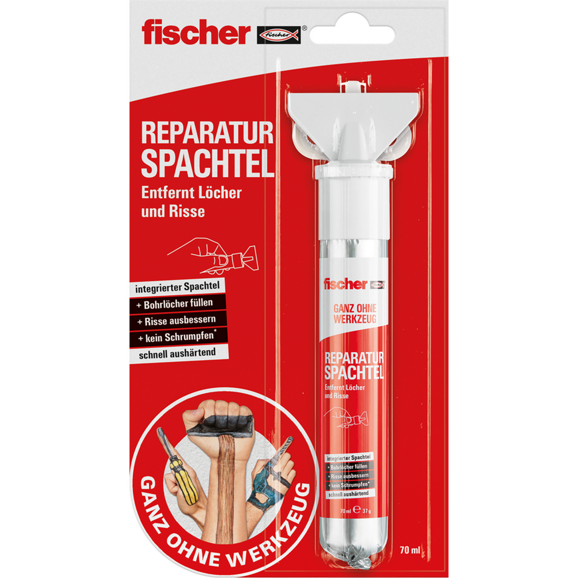 Reparatur-Spachtelmasse 'Ganz ohne Werkzeug' mit Spachtel 70 ml + product picture