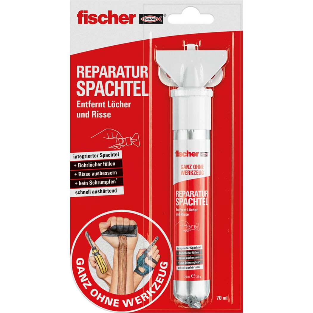 Reparatur-Spachtelmasse 'Ganz ohne Werkzeug' mit Spachtel 70 ml