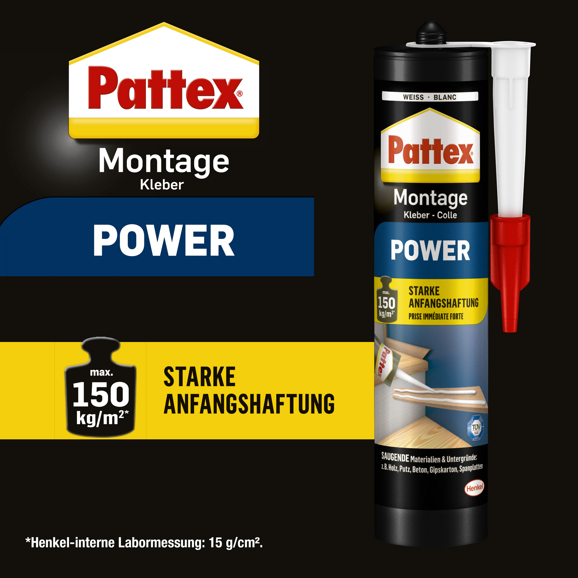 Montagekleber 'Power' weiß 2 x 370 g