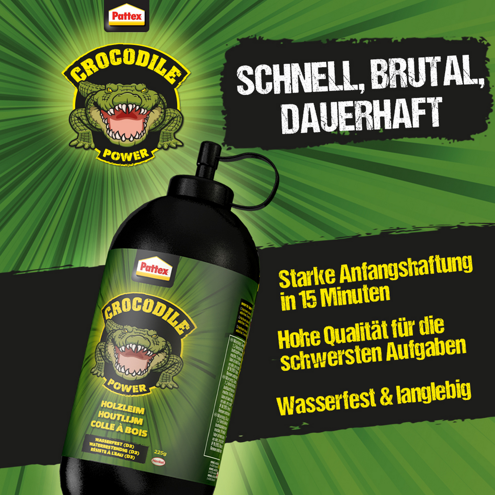 Holzleim 'Crocodile Power' transparent 225 g + product picture