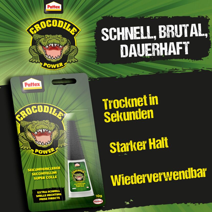 Pattex Crocodile Power Sekundenkleber