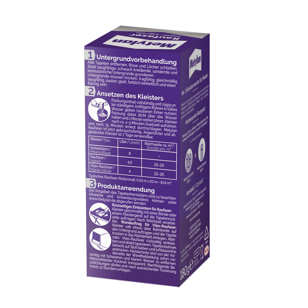 Tapetenkleister 'Raufaser' transparent 180 g