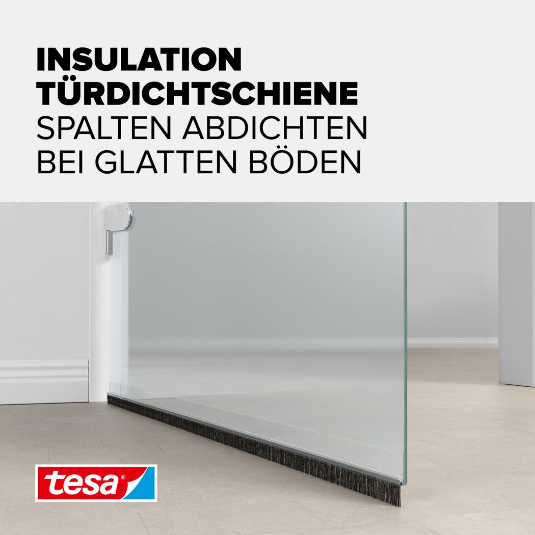Türdichtschiene 'Insulation' für unebene Böden transparent 100 x 3,7 cm