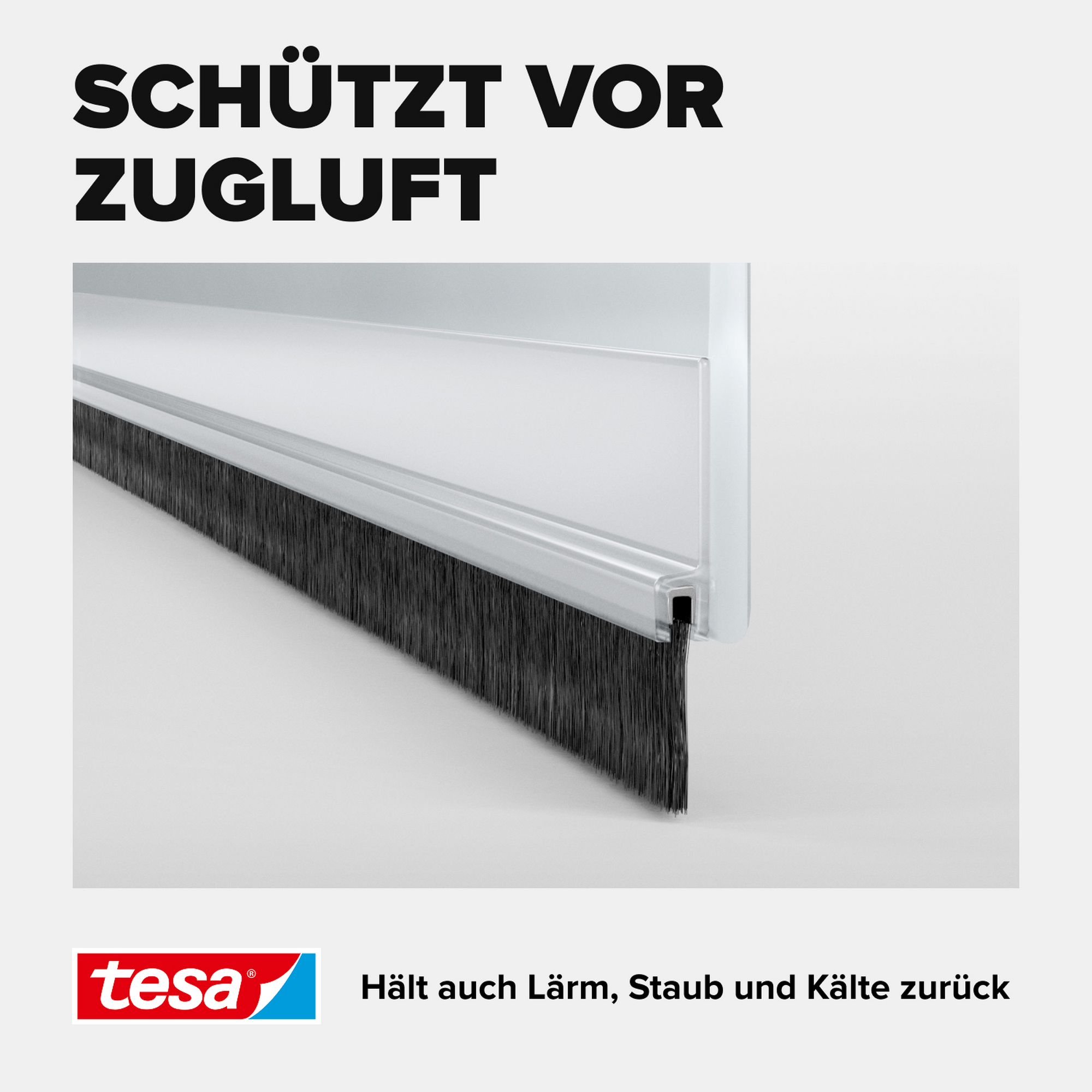 Türdichtschiene 'Insulation' für unebene Böden transparent 100 x 3,7 cm